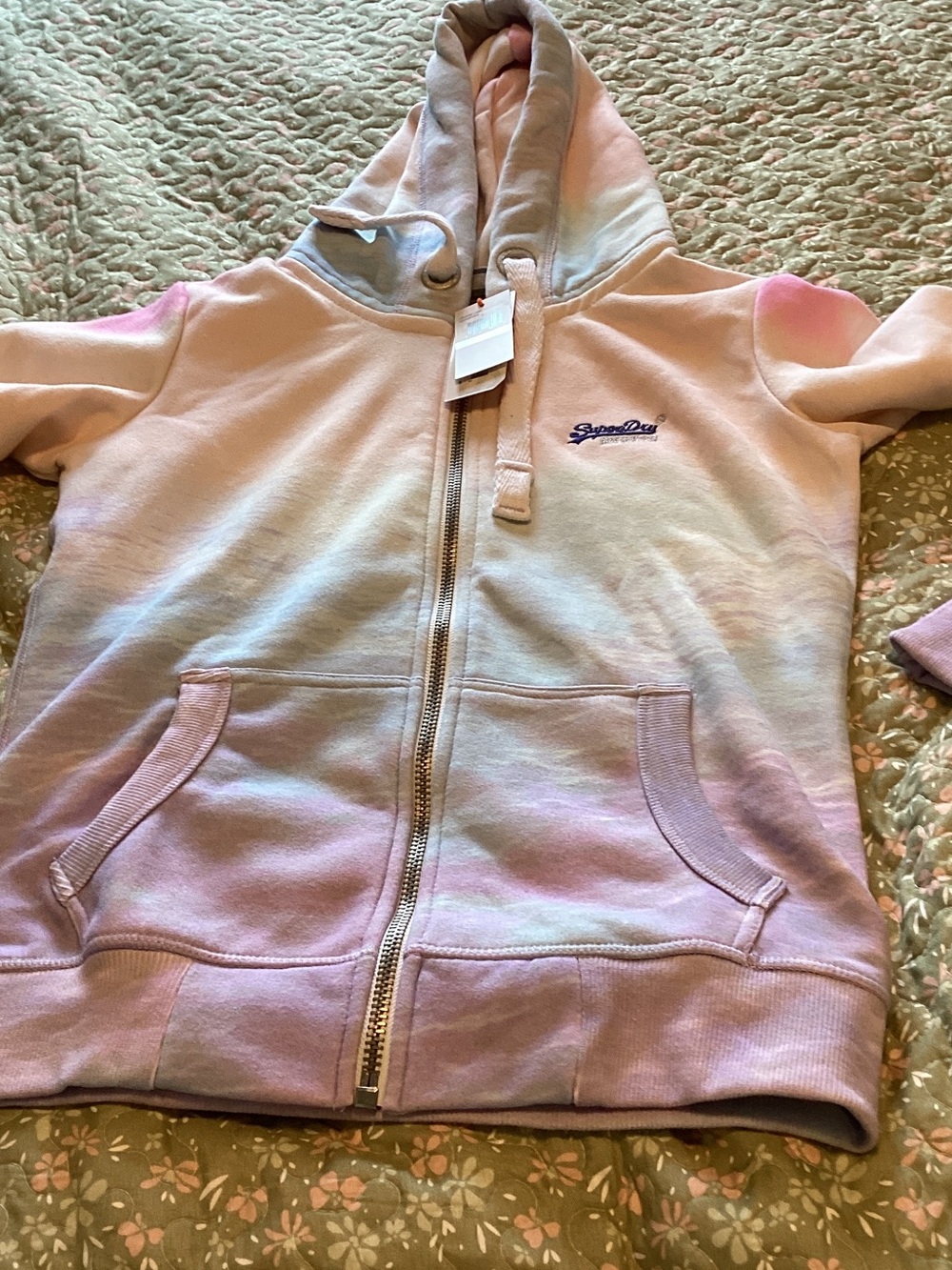 Superdry Kids  Tye Dye Zip Hoodie 8 NWT